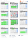 Kalender 2016 mit Ferien und Feiertagen Besançon