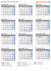 Kalender 2016 mit Ferien und Feiertagen Normandie