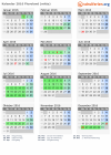 Kalender 2016 mit Ferien und Feiertagen Flevoland (mitte)