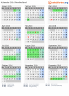 Kalender 2016 mit Ferien und Feiertagen Nordholland
