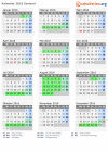 Kalender 2016 mit Ferien und Feiertagen Zeeland