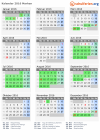 Kalender 2016 mit Ferien und Feiertagen Marken