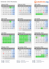 Kalender 2016 mit Ferien und Feiertagen Manitoba