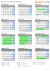 Kalender 2016 mit Ferien und Feiertagen New Brunswick