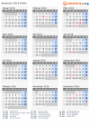 Kalender 2016 mit Ferien und Feiertagen Malta
