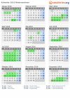 Kalender 2016 mit Ferien und Feiertagen Niedersachsen