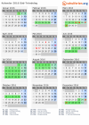 Kalender 2016 mit Ferien und Feiertagen Süd-Tröndelag