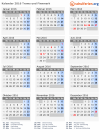 Kalender 2016 mit Ferien und Feiertagen Troms und Finnmark