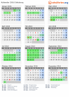 Kalender 2016 mit Ferien und Feiertagen Salzburg