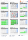 Kalender 2016 mit Ferien und Feiertagen Kujawien-Pommern
