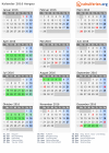 Kalender 2016 mit Ferien und Feiertagen Aargau