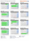 Kalender 2016 mit Ferien und Feiertagen Appenzell Innerrhoden