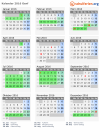 Kalender 2016 mit Ferien und Feiertagen Genf