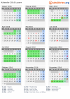 Kalender 2016 mit Ferien und Feiertagen Luzern