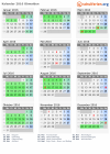 Kalender 2016 mit Ferien und Feiertagen Obwalden