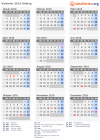 Kalender 2016 mit Ferien und Feiertagen Göding