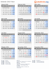 Kalender 2016 mit Ferien und Feiertagen Tabor