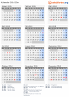Kalender 2016 mit Ferien und Feiertagen Zlin