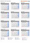 Kalender 2017 mit Ferien und Feiertagen Australien