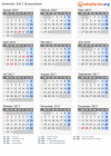 Kalender 2017 mit Ferien und Feiertagen Queensland