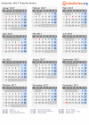 Kalender 2017 mit Ferien und Feiertagen Distrikt Brcko
