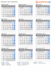 Kalender 2017 mit Ferien und Feiertagen Botsuana