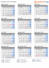 Kalender 2017 mit Ferien und Feiertagen Halsnæs