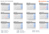 Kalender 2017 mit Ferien und Feiertagen Kerteminde