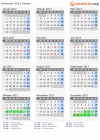 Kalender 2017 mit Ferien und Feiertagen Struer