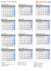 Kalender 2017 mit Ferien und Feiertagen Estland
