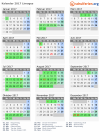 Kalender 2017 mit Ferien und Feiertagen Limoges