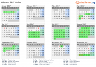 Kalender 2017 mit Ferien und Feiertagen Molise