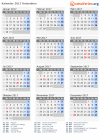 Kalender 2017 mit Ferien und Feiertagen Kolumbien