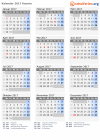 Kalender 2017 mit Ferien und Feiertagen Kosovo