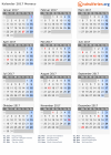 Kalender 2017 mit Ferien und Feiertagen Monaco