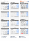 Kalender 2017 mit Ferien und Feiertagen Agder