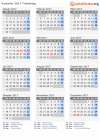 Kalender 2017 mit Ferien und Feiertagen Tröndelag