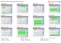 Kalender 2017 mit Ferien und Feiertagen Appenzell Ausserrhoden