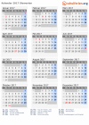 Kalender 2017 mit Ferien und Feiertagen Slowenien