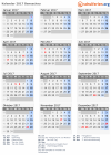 Kalender 2017 mit Ferien und Feiertagen Beneschau