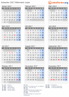 Kalender 2017 mit Ferien und Feiertagen Böhmisch Leipa