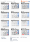 Kalender 2017 mit Ferien und Feiertagen Gablonz an der Neiße