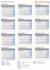 Kalender 2017 mit Ferien und Feiertagen Laun