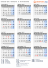 Kalender 2017 mit Ferien und Feiertagen Reichenau an der Knieschna