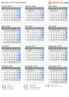 Kalender 2018 mit Ferien und Feiertagen Queensland