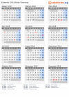 Kalender 2018 mit Ferien und Feiertagen Høje-Taastrup