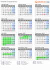 Kalender 2018 mit Ferien und Feiertagen Hvidovre