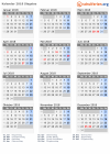 Kalender 2018 mit Ferien und Feiertagen Slagelse