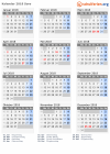 Kalender 2018 mit Ferien und Feiertagen Sorø
