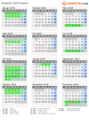 Kalender 2018 mit Ferien und Feiertagen Hessen